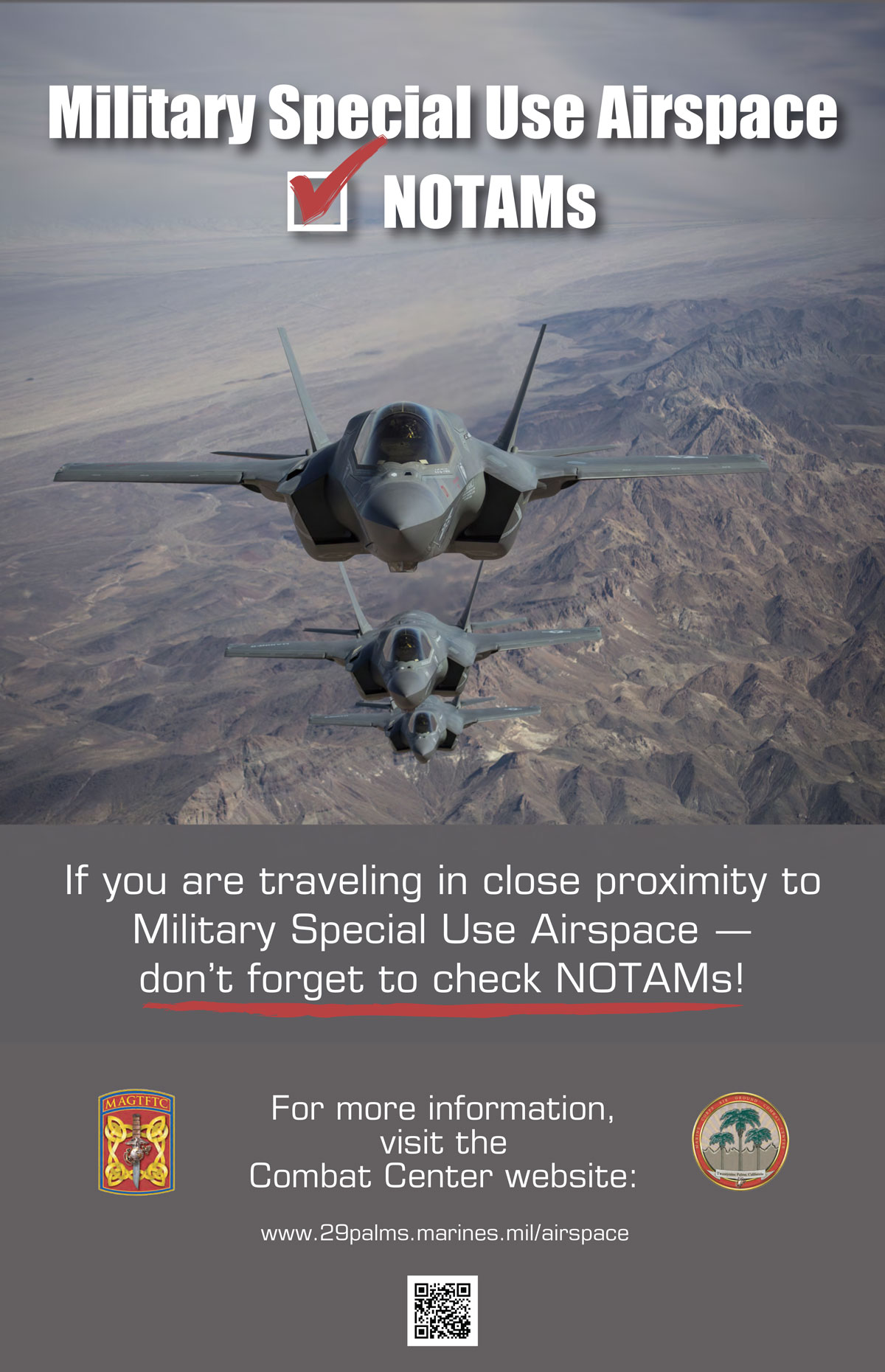 Military Airspace Poster - Don't Forget to Check NOTAMS
