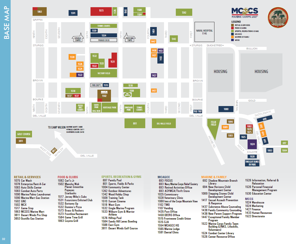 MCAGCC Installation Map - click to download pdf
